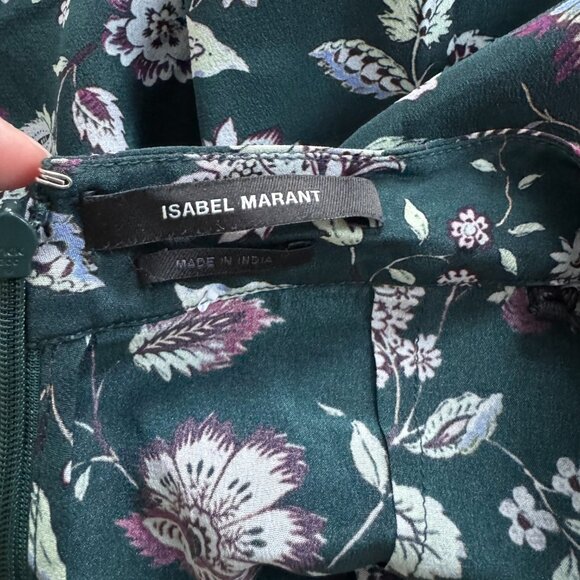 NWT Isabel Marant Green Floral print "Ginkinali" Skirt, Size 34. Fits like XXS - Picture 7 of 11